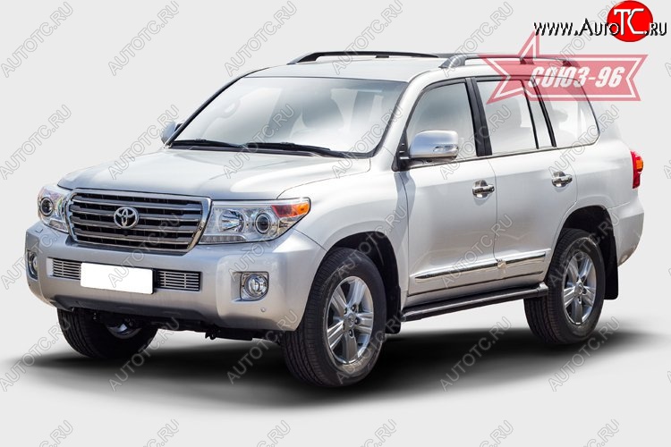 7 334 р. Декоративная вставка воздухозаборника в бампер Souz-96 Toyota Land Cruiser 200 1-ый рестайлинг (2012-2015)  с доставкой в г. Майкоп