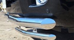 23 799 р. Защита переднего бампера (2 трубы Ø76 и 42 мм, нержавейка) SLITKOFF  Toyota Land Cruiser  200 (2012-2015) 1-ый рестайлинг  с доставкой в г. Майкоп. Увеличить фотографию 3