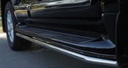Защита порогов из круглой трубы диаметром 42 мм (рестайлинг 2014 года) SLITKOFF Toyota Land Cruiser  200 (2012-2015) 1-ый рестайлинг
