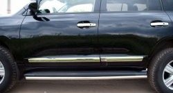 14 899 р. Защита порогов из круглой трубы диаметром 42 мм SLITKOFF  Toyota Land Cruiser  200 (2012-2015) 1-ый рестайлинг  с доставкой в г. Майкоп. Увеличить фотографию 4