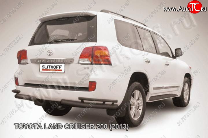 11 999 р. Уголки d76+d42 двойные  Toyota Land Cruiser  200 (2012-2015) 1-ый рестайлинг (Цвет: серебристый)  с доставкой в г. Майкоп