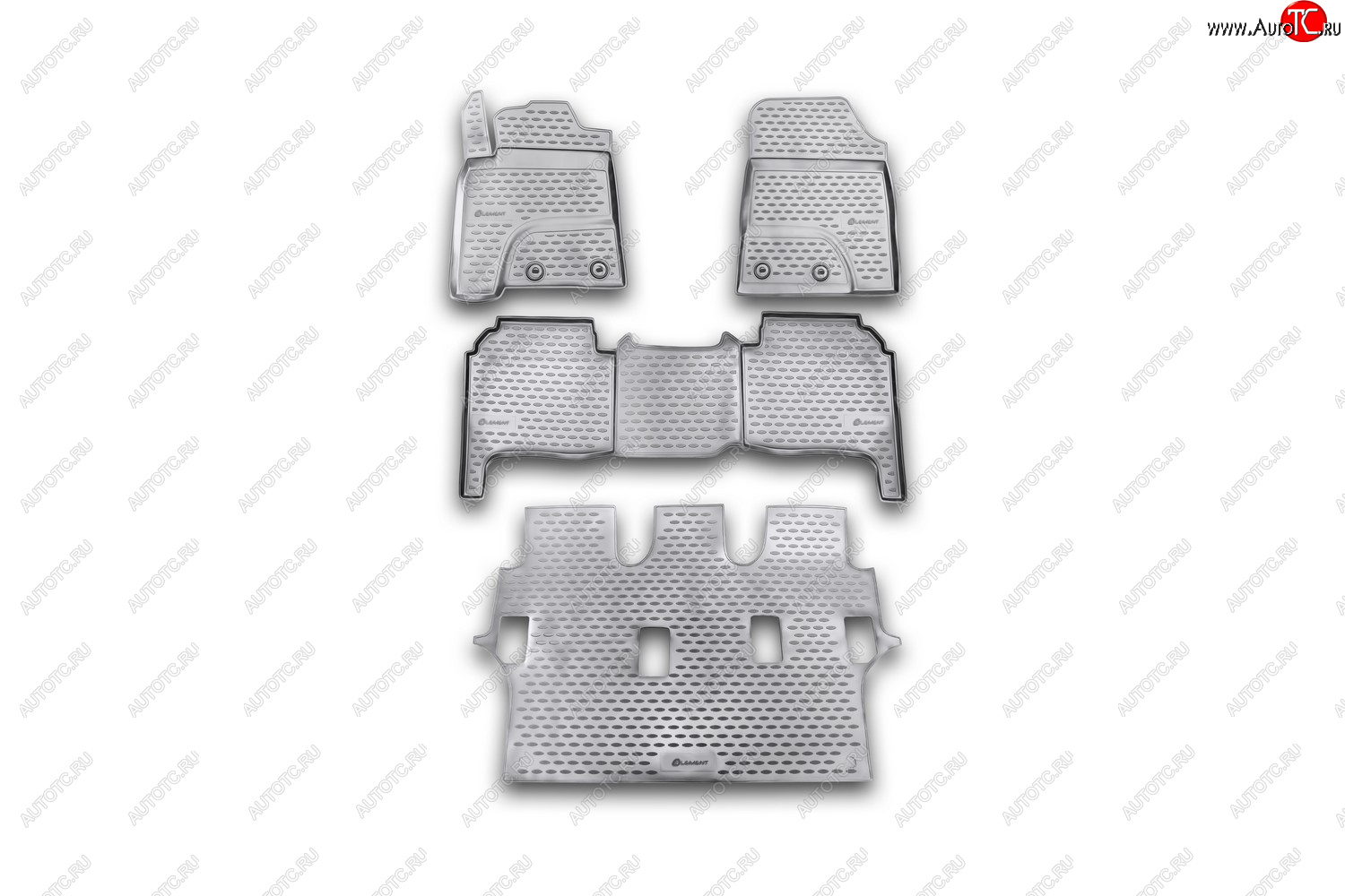 3 499 р. Коврики в салон Element 4 шт. (полиуретан) Toyota Land Cruiser 200 1-ый рестайлинг (2012-2015) (Черный)  с доставкой в г. Майкоп