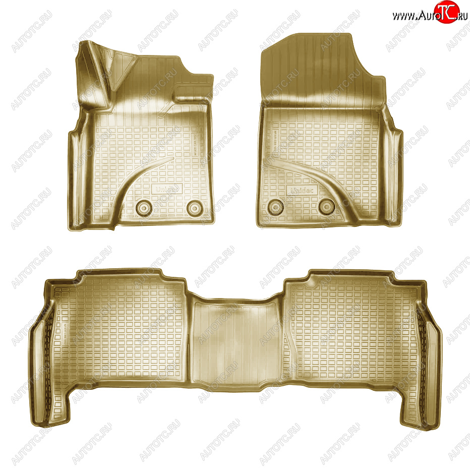 4 099 р. Коврики салона Norplast Unidec  Toyota Land Cruiser  200 (2012-2021) 1-ый рестайлинг, 2-ой рестайлинг (Бежевый)  с доставкой в г. Майкоп