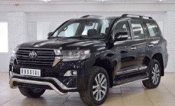 19 449 р. Защита переднего бампера (Ø63 мм волна, нержавейка) SLITKOFF  Toyota Land Cruiser  200 (2015-2021) 2-ой рестайлинг  с доставкой в г. Майкоп. Увеличить фотографию 2