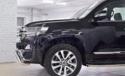 19 449 р. Защита переднего бампера (Ø63 мм волна, нержавейка) SLITKOFF  Toyota Land Cruiser  200 (2015-2021) 2-ой рестайлинг  с доставкой в г. Майкоп. Увеличить фотографию 4