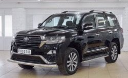 19 449 р. Защита переднего бампера из трубы диаметром 76 мм SLITKOFF (длинная)  Toyota Land Cruiser  200 (2015-2021) 2-ой рестайлинг  с доставкой в г. Майкоп. Увеличить фотографию 2