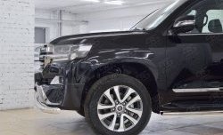 19 449 р. Защита переднего бампера из трубы диаметром 76 мм SLITKOFF (длинная)  Toyota Land Cruiser  200 (2015-2021) 2-ой рестайлинг  с доставкой в г. Майкоп. Увеличить фотографию 4