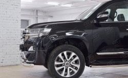 24 849 р. Защита переднего бампера (2 трубыØ76 и 63 мм, нержавейка) SLITKOFF  Toyota Land Cruiser  200 (2015-2021) 2-ой рестайлинг  с доставкой в г. Майкоп. Увеличить фотографию 4
