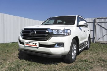 Защита переднего бампер Slitkoff Toyota Land Cruiser  200 (2015-2021) 2-ой рестайлинг
