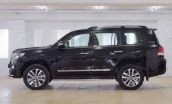 14 899 р. Защита порогов из круглой трубы диаметром 42 мм SLITKOFF  Toyota Land Cruiser  200 (2015-2021) 2-ой рестайлинг  с доставкой в г. Майкоп. Увеличить фотографию 2