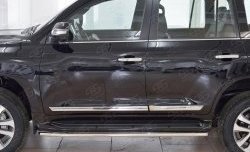 14 899 р. Защита порогов из круглой трубы диаметром 42 мм SLITKOFF  Toyota Land Cruiser  200 (2015-2021) 2-ой рестайлинг  с доставкой в г. Майкоп. Увеличить фотографию 3