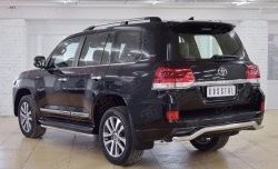 18 999 р. Защита заднего бампера (Ø63 мм волна, нержавейка) SLITKOFF  Toyota Land Cruiser  200 (2015-2021) 2-ой рестайлинг  с доставкой в г. Майкоп. Увеличить фотографию 2