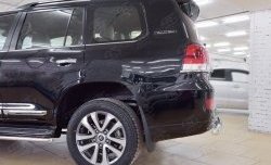 16 349 р. Защита заднего бампера (Ø76 мм дуга, нержавейка) SLITKOFF  Toyota Land Cruiser  200 (2015-2021) 2-ой рестайлинг  с доставкой в г. Майкоп. Увеличить фотографию 4