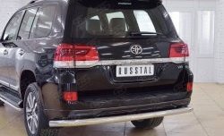 14 299 р. Защита заднего бампера (Ø76 мм, нержавейка) SLITKOFF  Toyota Land Cruiser  200 (2015-2021) 2-ой рестайлинг  с доставкой в г. Майкоп. Увеличить фотографию 2