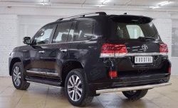 14 299 р. Защита заднего бампера (Ø76 мм, нержавейка) SLITKOFF  Toyota Land Cruiser  200 (2015-2021) 2-ой рестайлинг  с доставкой в г. Майкоп. Увеличить фотографию 3
