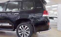 14 299 р. Защита заднего бампера (Ø76 мм, нержавейка) SLITKOFF  Toyota Land Cruiser  200 (2015-2021) 2-ой рестайлинг  с доставкой в г. Майкоп. Увеличить фотографию 4
