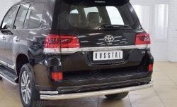 27 799 р. Защита заднего бампера (2 трубы Ø76 и 42 мм, нержавейка) SLITKOFF  Toyota Land Cruiser  200 (2015-2021) 2-ой рестайлинг  с доставкой в г. Майкоп. Увеличить фотографию 2