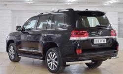 13 749 р. Защита заднего бампера (Ø76 мм уголки, нержавейка) SLITKOFF  Toyota Land Cruiser  200 (2015-2021) 2-ой рестайлинг  с доставкой в г. Майкоп. Увеличить фотографию 2