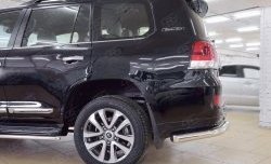 13 749 р. Защита заднего бампера (Ø76 мм уголки, нержавейка) SLITKOFF  Toyota Land Cruiser  200 (2015-2021) 2-ой рестайлинг  с доставкой в г. Майкоп. Увеличить фотографию 3