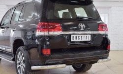 13 749 р. Защита заднего бампера (Ø76 мм уголки, нержавейка) SLITKOFF  Toyota Land Cruiser  200 (2015-2021) 2-ой рестайлинг  с доставкой в г. Майкоп. Увеличить фотографию 4