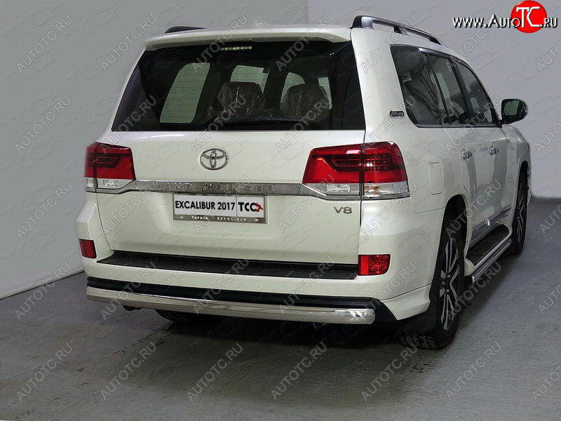 23 899 р. Защита заднего бампера (овальная) EXCALIBUR ТСС 75х42 мм Toyota Land Cruiser 200 2-ой рестайлинг (2015-2021)  с доставкой в г. Майкоп