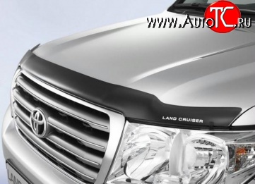 3 689 р. Дефлектор капота NovLine (с логотипом) Toyota Land Cruiser 200 дорестайлинг (2007-2012)  с доставкой в г. Майкоп