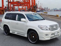 11 949 р. Накладка на передний бампер BRANEW Toyota Land Cruiser 200 дорестайлинг (2007-2012) (Неокрашенная)  с доставкой в г. Майкоп. Увеличить фотографию 4