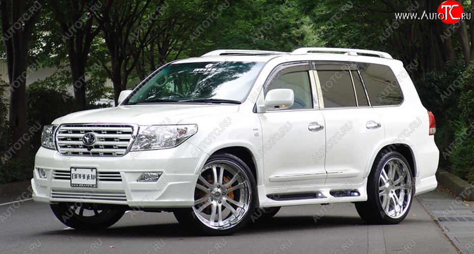 11 949 р. Накладка на передний бампер BRANEW Toyota Land Cruiser 200 дорестайлинг (2007-2012) (Неокрашенная)  с доставкой в г. Майкоп