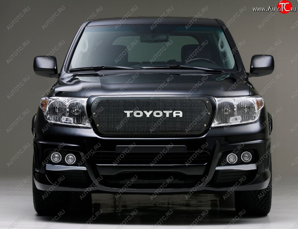 17 699 р. Решетка радиатора CrTuning Toyota Land Cruiser 200 дорестайлинг (2007-2012) (С надписью TOYOTA)  с доставкой в г. Майкоп