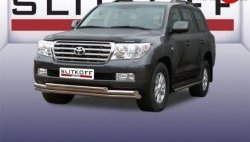 Тройная защита переднего бампера из труб диаметрами по 57 и 42 мм Slitkoff Toyota Land Cruiser  200 (2007-2012) дорестайлинг