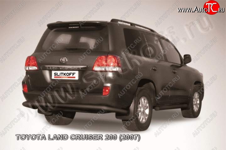 12 949 р. Защита задняя Slitkoff Toyota Land Cruiser 200 дорестайлинг (2007-2012) (Цвет: серебристый)  с доставкой в г. Майкоп