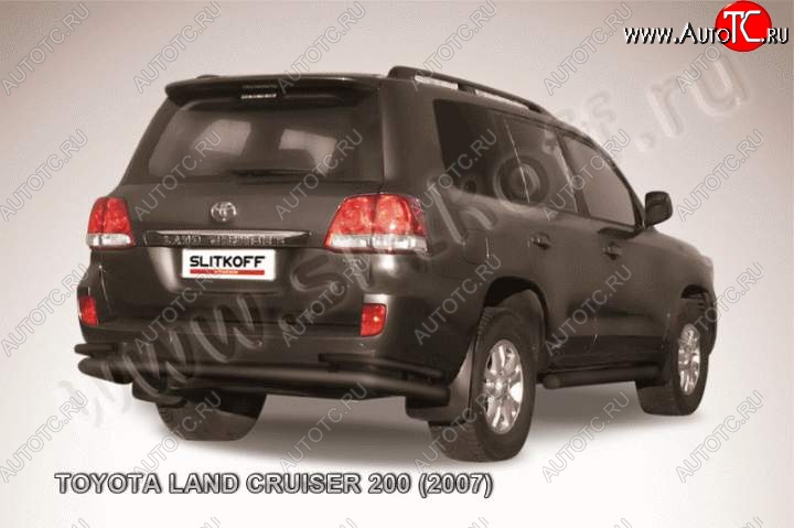 13 949 р. Защита задняя Slitkoff Toyota Land Cruiser 200 дорестайлинг (2007-2012) (Цвет: серебристый)  с доставкой в г. Майкоп