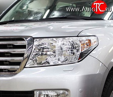 1 268 р. Прозрачная защита передних фар Novline Toyota Land Cruiser 200 дорестайлинг (2007-2012)  с доставкой в г. Майкоп