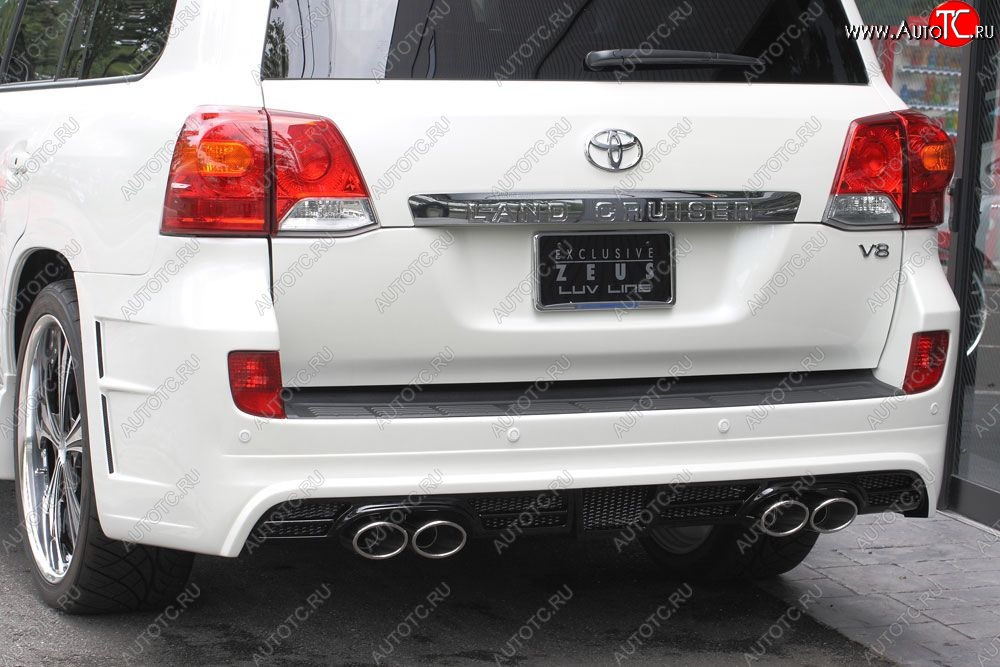 26 249 р. Задний бампер MzSpeed ZEUS LUV LINE Toyota Land Cruiser 200 дорестайлинг (2007-2012) (Неокрашенный)  с доставкой в г. Майкоп