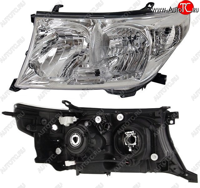 8 449 р. Левая фара SAT (под ксенон, с электрокорректором) Toyota Land Cruiser 200 дорестайлинг (2007-2012)  с доставкой в г. Майкоп