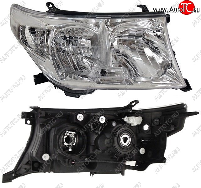 8 449 р. Правая фара SAT (под ксенон) Toyota Land Cruiser 200 дорестайлинг (2007-2012)  с доставкой в г. Майкоп