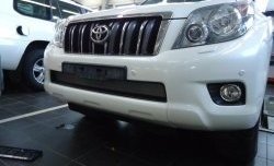 1 539 р. Сетка на бампер Russtal (хром) Toyota Land Cruiser Prado J150 дорестайлинг (2009-2013)  с доставкой в г. Майкоп. Увеличить фотографию 2