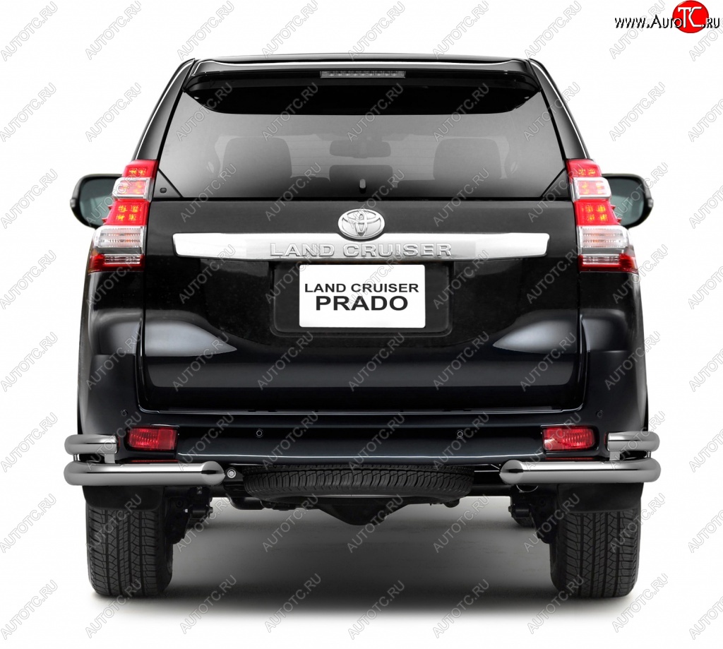 25 269 р. Защита заднего бампера Petroil Tuning 63/51 мм Toyota Land Cruiser Prado J150 дорестайлинг (2009-2013) (Нержавеющая полированная сталь) с доставкой в г. Майкоп Увеличить фотографию 1 25 269 р. Защита заднего бампера Petroil Tuning 63/51 мм Toyota Land Cruiser Prado J150 дорестайлинг (2009-2013) (Нержавеющая полированная сталь) с доставкой в г. Майкоп