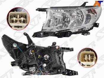 Левая фара SAT (галоген, ДХО) Toyota Land Cruiser Prado J150 2-ой рестайлинг (2017-2020)