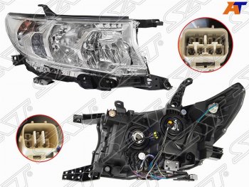 Правая фара SAT (галоген, ДХО) Toyota Land Cruiser Prado J150 2-ой рестайлинг (2017-2020)