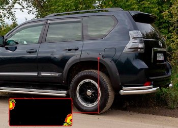 Расширитель арки RA (вылет 30 мм, задний левый) Toyota Land Cruiser Prado  J150 (2009-2013) дорестайлинг