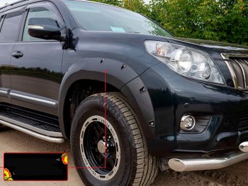 Расширитель арки RA (вылет 30 мм, передний правый) Toyota Land Cruiser Prado  J150 (2009-2013) дорестайлинг (Поверхность шагрень)