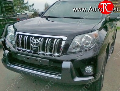 10 249 р. Накладка на передний бампер CT Toyota Land Cruiser Prado J150 дорестайлинг (2009-2013) (Неокрашенная)  с доставкой в г. Майкоп