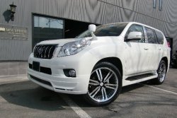 12 799 р. Накладка на передний бампер Mz SPEED Toyota Land Cruiser Prado J150 дорестайлинг (2009-2013) (Неокрашенная)  с доставкой в г. Майкоп. Увеличить фотографию 2