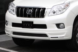 12 799 р. Накладка на передний бампер Mz SPEED Toyota Land Cruiser Prado J150 дорестайлинг (2009-2013) (Неокрашенная)  с доставкой в г. Майкоп. Увеличить фотографию 3