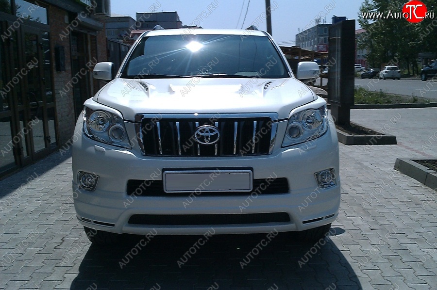 12 799 р. Накладка на передний бампер Mz SPEED Toyota Land Cruiser Prado J150 дорестайлинг (2009-2013) (Неокрашенная)  с доставкой в г. Майкоп