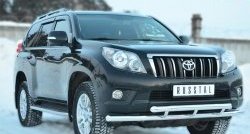 24 649 р. Защита переднего бампера (2 трубыØ63 мм, нержавейка) SLITKOFF  Toyota Land Cruiser Prado  J150 (2009-2013) дорестайлинг  с доставкой в г. Майкоп. Увеличить фотографию 4