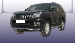 Фигурная защита переднего бампера диаметром 57 мм Slitkoff Toyota Land Cruiser Prado  J150 (2009-2013) дорестайлинг
