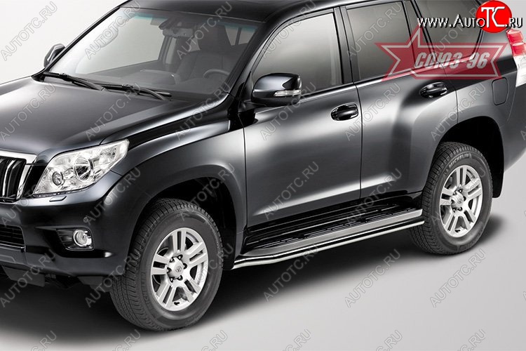 16 919 р. Защита штатных порогов Souz-96 (d60) Toyota Land Cruiser Prado J150 дорестайлинг (2009-2013)  с доставкой в г. Майкоп