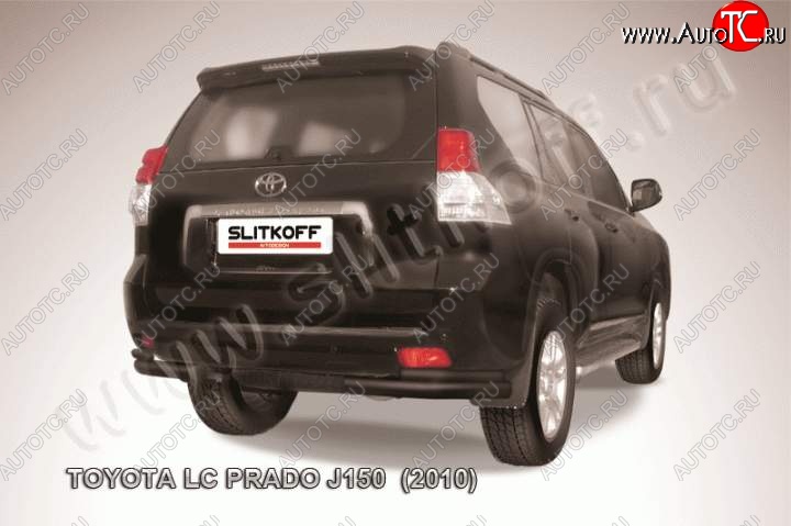 11 599 р. Уголки d76+d42 двойные  Toyota Land Cruiser Prado  J150 (2009-2013) дорестайлинг (Цвет: серебристый)  с доставкой в г. Майкоп